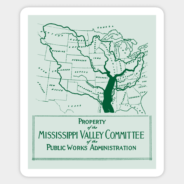 1933 Mississippi Valley Committee Sticker by historicimage